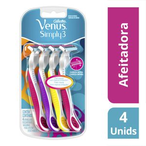 Gillette Maq Afeitar Descart Venus Simply3 4 Unidades