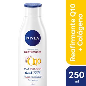 Crema corporal reafirmante q10 + colágeno 6 en 1 250 ml